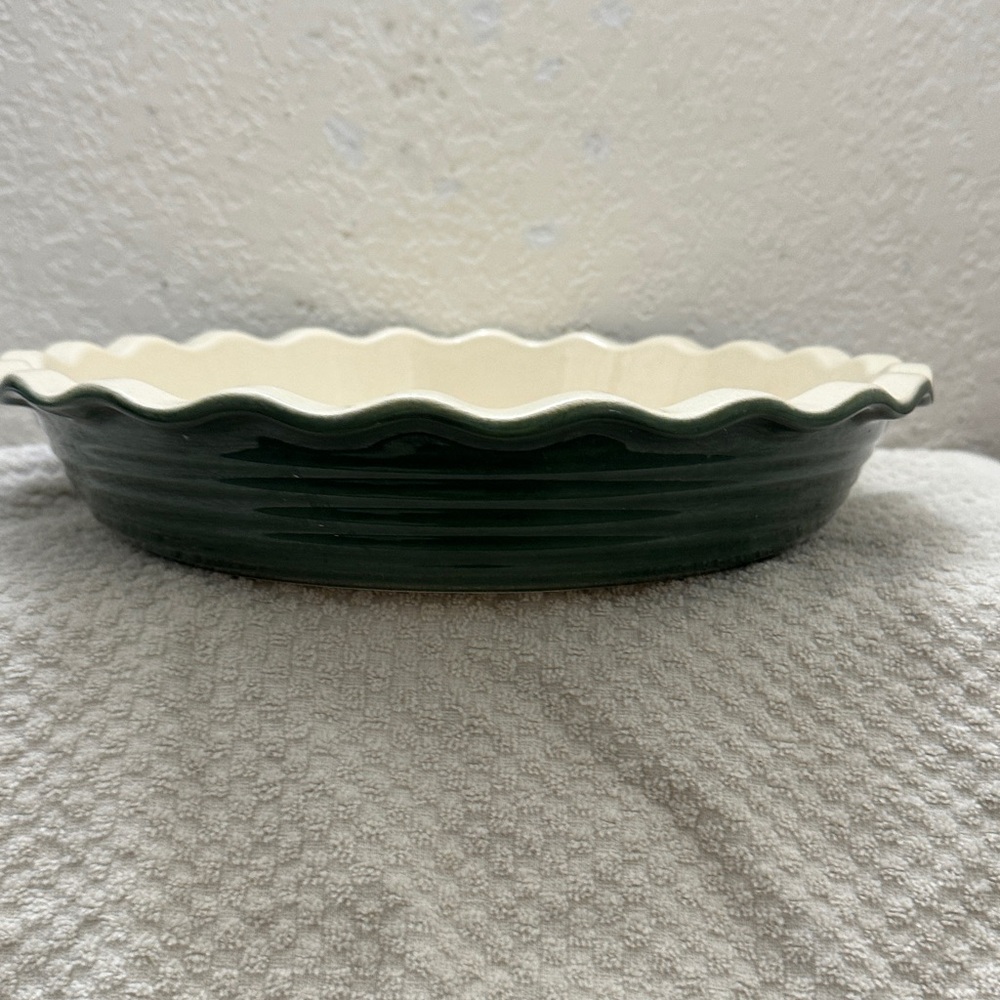 Emile Henry Le Potier Green Pie Dish